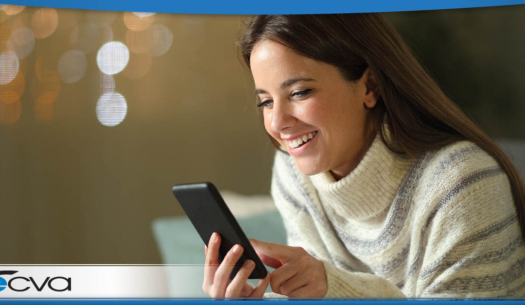 Woman looking at a tablet